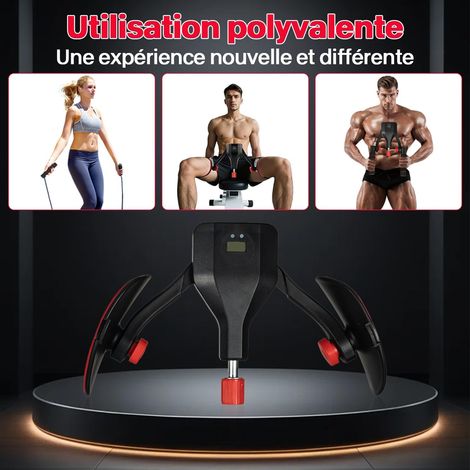 Allenatore per cosce pelviche, attrezzo per esercizi per cosce con corda per saltare, resistenza regolabile da 0 a 50 kg, conteggio intelligente, attrezzo per esercizi per il pavimento pelvico, dispos (1/4)