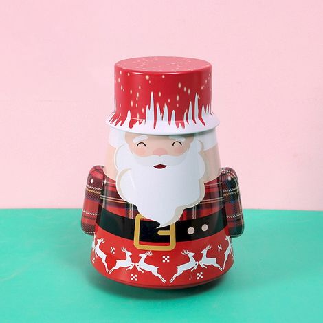 Boîte De Rangement - Boîte À Bonbons De Noël - Contenant À Thé Et Confiseries - Avec Couvercle - 19 x 13 x 13 cm - 1 Pièce (1/5)