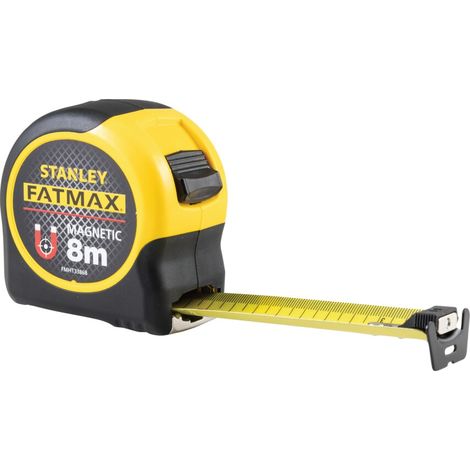 Stanley FATMAX 8m (32mm Wide) Tape Measure with Blade Armor, Thermoplastic Armouring, Mylar Coating, Magnetic End Hook, Anti-Abrasion and Corrosion-Resistant Features