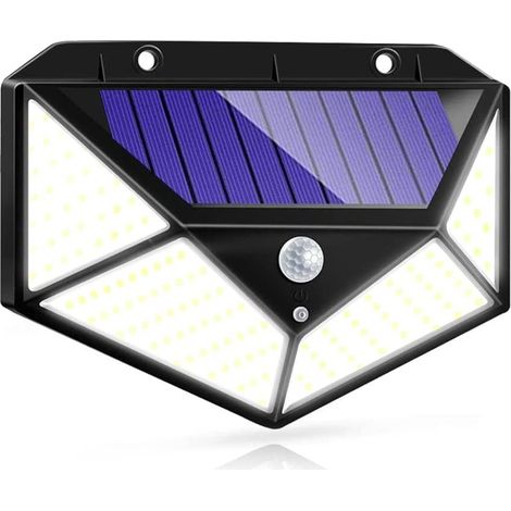Faretto Solare 300 LED Lampada Luce Fredda CON SENSORE DI MOVIMENTO 900lm IP65 hs-8010C (1/5)