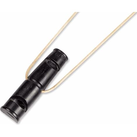 Nobby® Hunde Büffelhornpfeife Zwei-Ton Schwarz fürs Training 7 cm