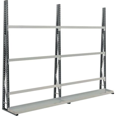 Rayonnage Epsivol vertical élément de départ simple face 3 niveaux H2500xL1800xP340 mm - Manorga