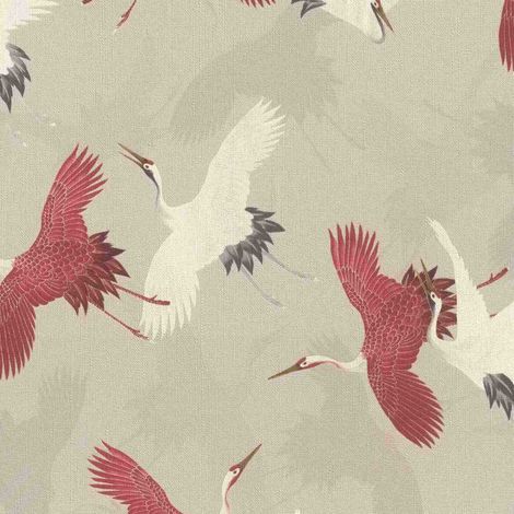 Vliestapete 560657 Tapete Tiere 53 x 1005 cm Rasch Barbara Home Collection III Beige Rot (1/5)