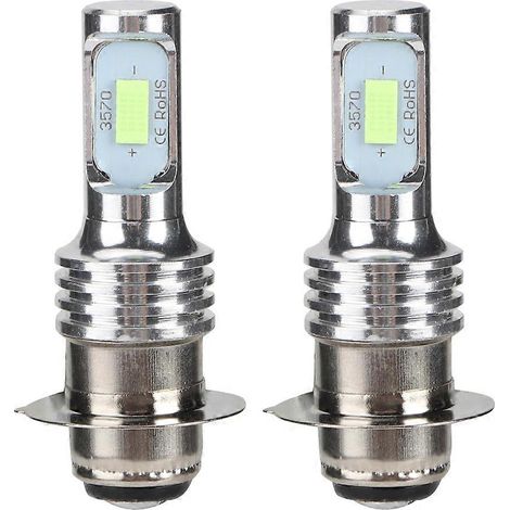 Lot de 2 ampoules LED H6/PISD 80 W 8000 K bleu glacier pour feux antibrouillard, 12-24 V universels (1/4)