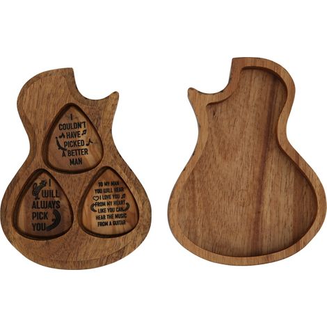 Coffret de médiators : un coffret en bois + 3 médiators (1/5)