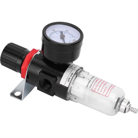 Luftfilter-Druckregler-Manometer BSP1/4 Zoll mit Halterung 0–10 bar für Netzteil (1/5)