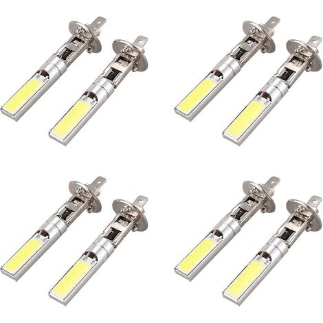 8x H1 Xenonweiß 6000K 7,5W COB LED SMD Tagfahrlicht Nebelscheinwerferlampe
