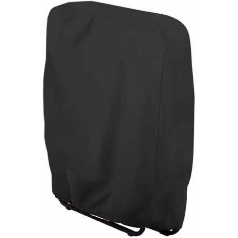 Protective cover for folding sun lounger, garden deckchair cover, dustproof, waterproof, UV-resistant, 210d Oxford garden recliner cover for relaxation chair, W71×H110cm (Black)