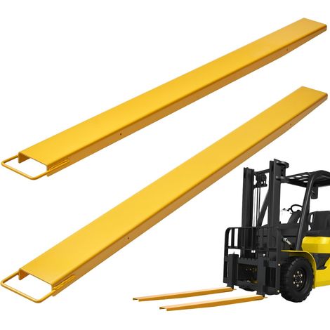 VEVOR Forche per Pallet Lunghezza 2130 mm Capacita Carico max. 1815 Tonnellate, Coppia di Forche per Movimentazione Carico da Benne Trattori Minipala Escavatori in Acciaio, Forche Compatibili 127mm (1/5)