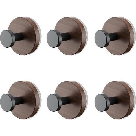 Set of 6 Plastic Suction Cup Hooks, Reusable Wall-Mounted Towel Hooks, Clothes Hooks, Towel Holders for Bathroom and Kitchen, No Drilling Required (1/5)