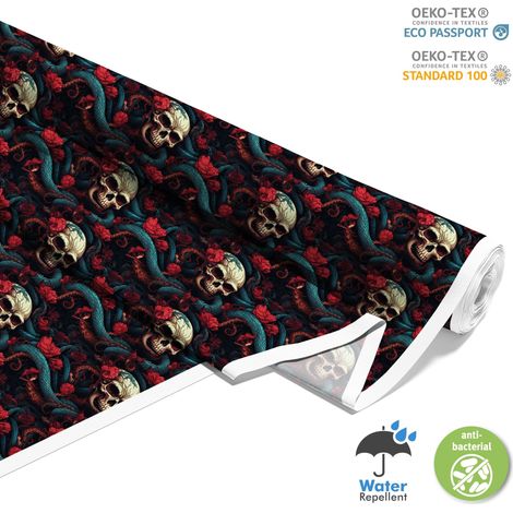 TESSUTI DECORATIVI PER ESTERNI OXFORD - Motivo Teschio I DX4392 (1/5)