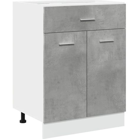 Maison Exclusive - Armadio Inferiore Cassetto “Lyon” Grigio Cemento 60x46x81,5