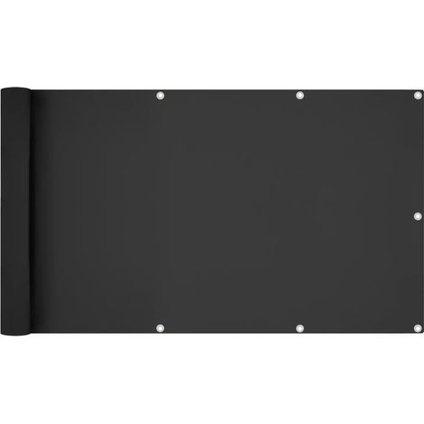 Balkonsichtschutz Balkonbespannung Sichtschutz Balkonverkleidung blickdicht 6 m Anthrazit / 90x600cm