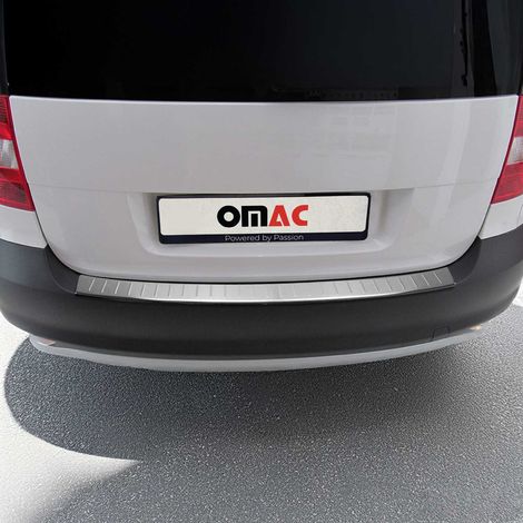 Protection Seuil de Pare-Chocs Arriére Compatible avec Skoda Yeti 2009-2013 Acier INOX (1/5)