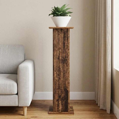 vidaXL Plant Stand Old Wood 30.5 x 30 x 100.5 cm Engineered Wood (1/5)