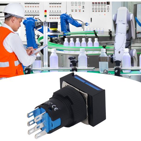 Interrupteur à bouton-poussoir pour équipement industriel BEM-LA16-22-JB AC0240V (1/5)