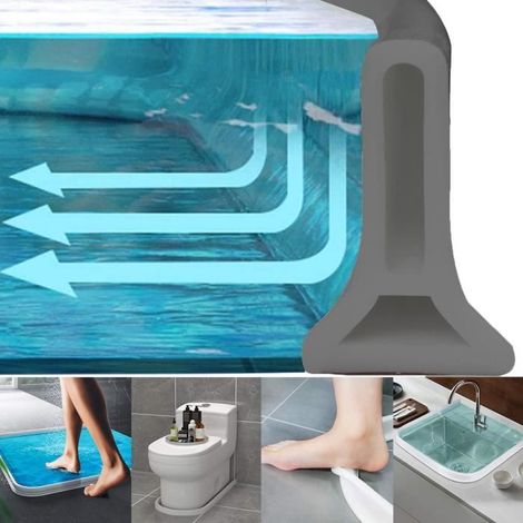 Barrière de douche pliable - Joint Porte Douche - Gris - 100cm - Système de rétention (1/4)