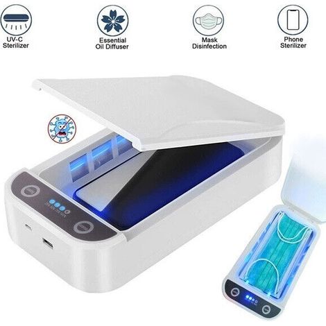 STERILIZZATORE UV A RAGGI ULTRAVIOLETTI OZONO X MASCHERINE GIOIELLI CELLULARI (1/4)