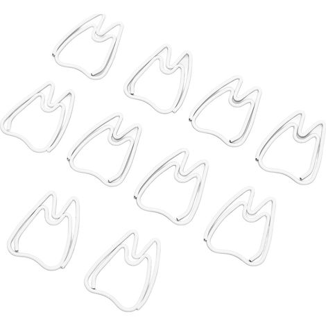Lot de 100 trombones mignons en forme de dent, en métal électroplaqué antirouille, pour le bureau et l'école. (1/5)