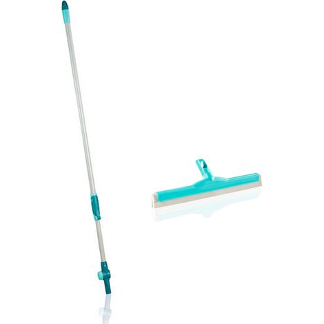 Leifheit Set di pulizia Leifheit, manico telescopico 190 cm con snodo + testa di scopa bagno (56423-Click)