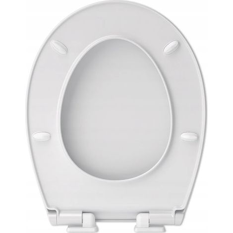 Les rois des sièges de toilettes Lunette WC Inker Brava - Blanc - Antibactérien - Frein de chute