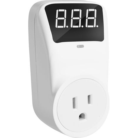 Protection de prise connectée 16A avec écran LCD, relais de surveillance automatique contre surtension et surintensité, coupe-circuit numérique pour appareils électriques (1/5)