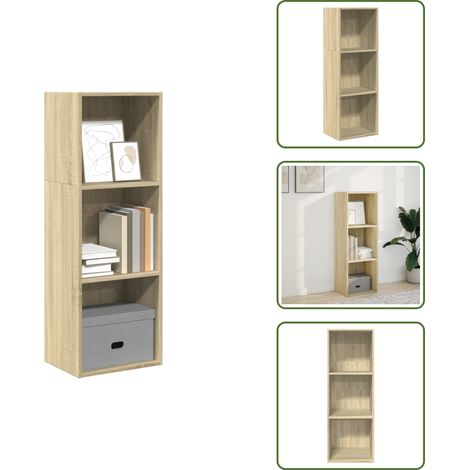 Bibliothèque chêne sonoma 40x30x114 cm bois d'ingénierie - Bibliothèque - Bibliothèques - Étagère - Armoire De Rangement (1/5)
