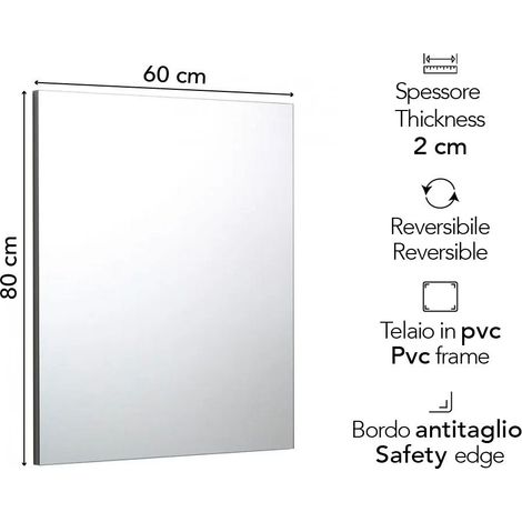 Unterputzspiegel 60X80 Reversibler Einbau (1/4)