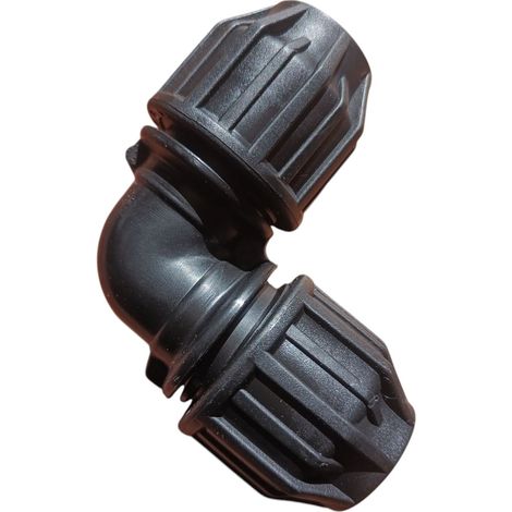 Raccord diametre 20 coude 90 polypropylène à compression pour tube PE - jardiboutique (1/5)