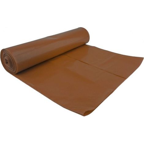Sac Poubelle - 120 L - 50 Microns - Brun - Polyéthylène - Rouleau De 25 (1/3)