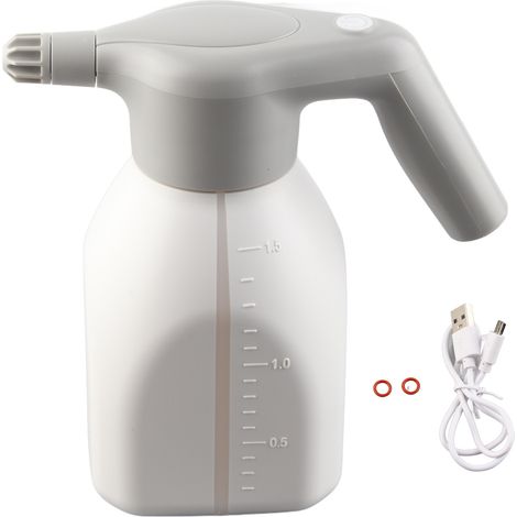 Ortviai Arrosoir Électrique Automatique pour Plantes – Pulvérisateur de Jardin 1,5 L, Blanc, Rechargeable USB