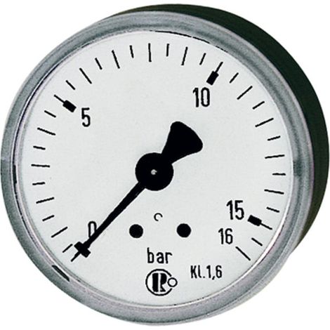Riegler Standardmanometer, Stahlblechgeh., G 1/4 hinten, 0-250,0 bar, Ã˜63 (1/2)