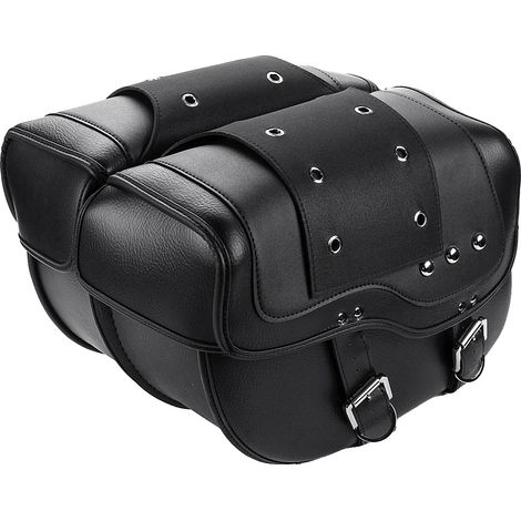 Borse laterali per moto, in similpelle, dimensioni: 40x16x29 cm, compatibilità universale, montaggio a sinistra e a destra, la confezione include: 2 pezzi (1/5)