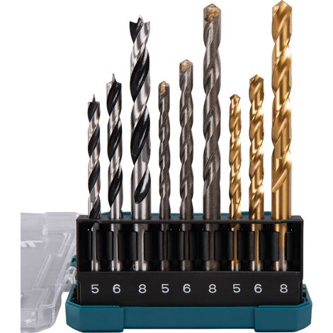 Jeu de forets Makita D-71962 5/6/8 mm 9 unités