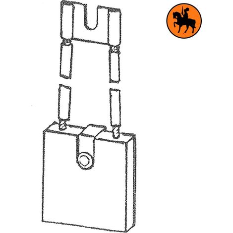 Ensemble de 4 balais de charbon FIAT 9515205 6x28x30,5mm