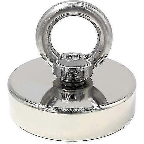 Aimant néodyme ultra-puissant 25-26 mm (120 kg) - aimants puissants - idéal pour la pêche à l'aimant - boucle en néodyme de 60 mm (1/3)