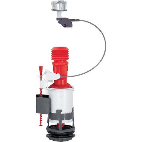Wirquin – Mécanisme de chasse d'eau double 3/6 L – Compact MW2 à câble – Système prêt à poser – Économie d'eau jusqu'à 40 000 litres/an (1/7)
