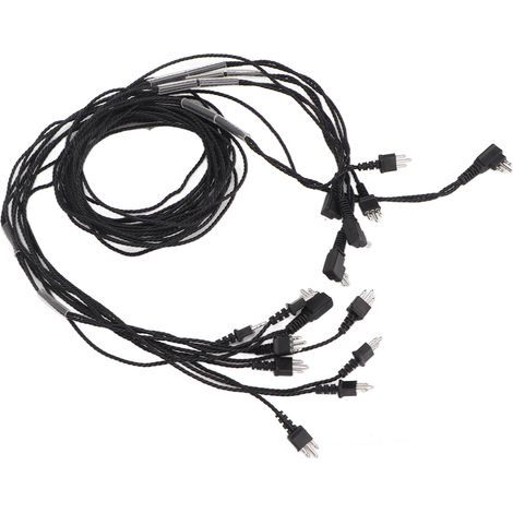 Câble récepteur pour appareil auditif 3 broches, 5 pièces, noir 75cm, résistant à la chaleur, transmission sonore stable, cordon de rechange. (1/5)