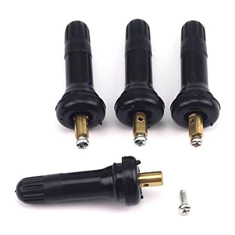 4 Stück Ventil für Sensor, Gummiventil Ersatz, Reifendrucksensor Reifendruckkontrollsystem Reifen Ventilstämme TPMS Sensor Ventilschaft Ventileinsätze für Auto (1/4)