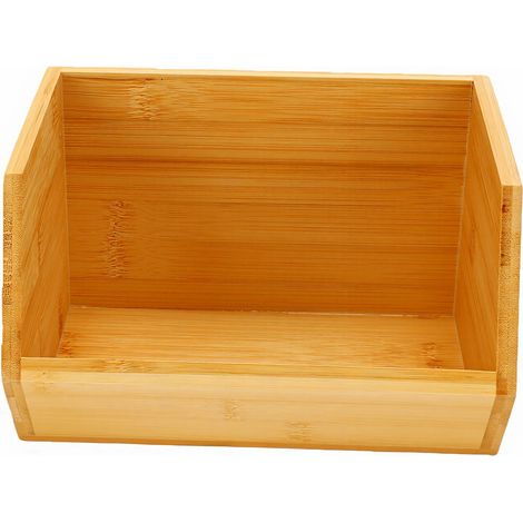 Panier de rangement empilable pour pommes de terre et oignons, idéal pour ranger fruits et légumes, couleur bois, 20 x 15 x 12,5 cm (1/5)