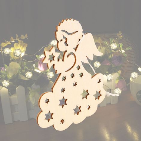 20 Décors Muraux Anges en Bois Découpés à Accrocher - Ornements de Fête DIY et Cadeaux Originaux (1/5)