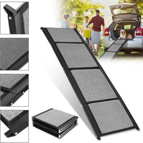 TolleTour Rampe pliable antidérapante pour animaux domestiques Escalier pour chiens Marches pour animaux domestiques Stable et pratique Capacité de charge 80 kg Noir (1/5)