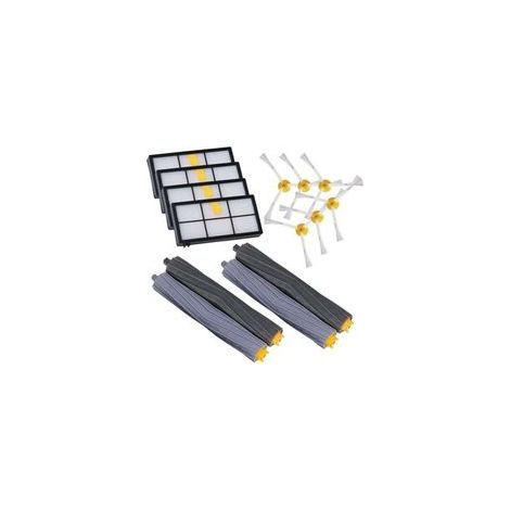 Remplaçant Brosse Kit Pièces accessoires pour iRobot Roomba serie 800 850 851 860 865 866 870 871 876 880 885 886 890 891 896 900 960 966 980 ect，Remplaçant Brosse Kit Pièces，Kit de pièces de rechange (1/4)