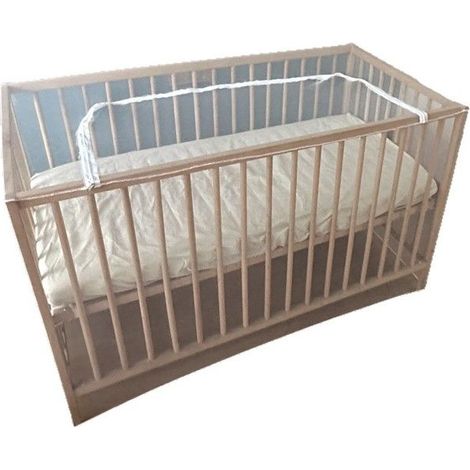 Moustiquaire pour lit bébé avec fermeture zippée 70x125CMx65CM-Couvre-lit enfant avec moustiquaire zippée (1/5)