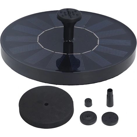 Fontaine solaire flottante EA/7V 1,4W, débit de 200 l/h, haute efficacité de conversion, avec 6 buses. (1/2)