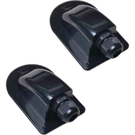 Scatola di passaggio cavi solare, scatola di ingresso cavi, 2 scatole di ingresso cavi doppie impermeabili, pressacavo, pressacavo per pannelli solari, passacavo nero per tetto solare