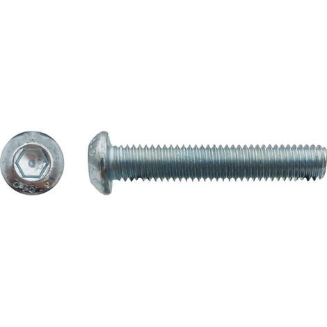 Vis tête bombée six pans creux (BHC) classe 10,9 zingué dégazé - 3 x 12 mm - BIVI