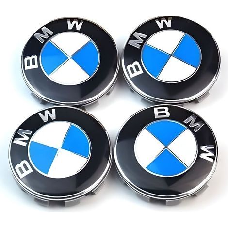 4pcs Logo Bmw 68mm Centre De Roue Cache Moyeu Jante Emblème (1/2)