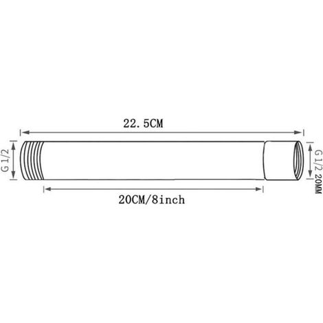 Bras de douche rond en acier inoxydable 8 pouces – Rallonge chromée antirouille – Installation facile pour salle de bain moderne (1/3)