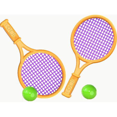 Raquette De Badminton - Ensemble Pour Enfants Avec Volants - Pour Débutants Intérieur Extérieur - 2 Raquettes 3 Volants (1/5)